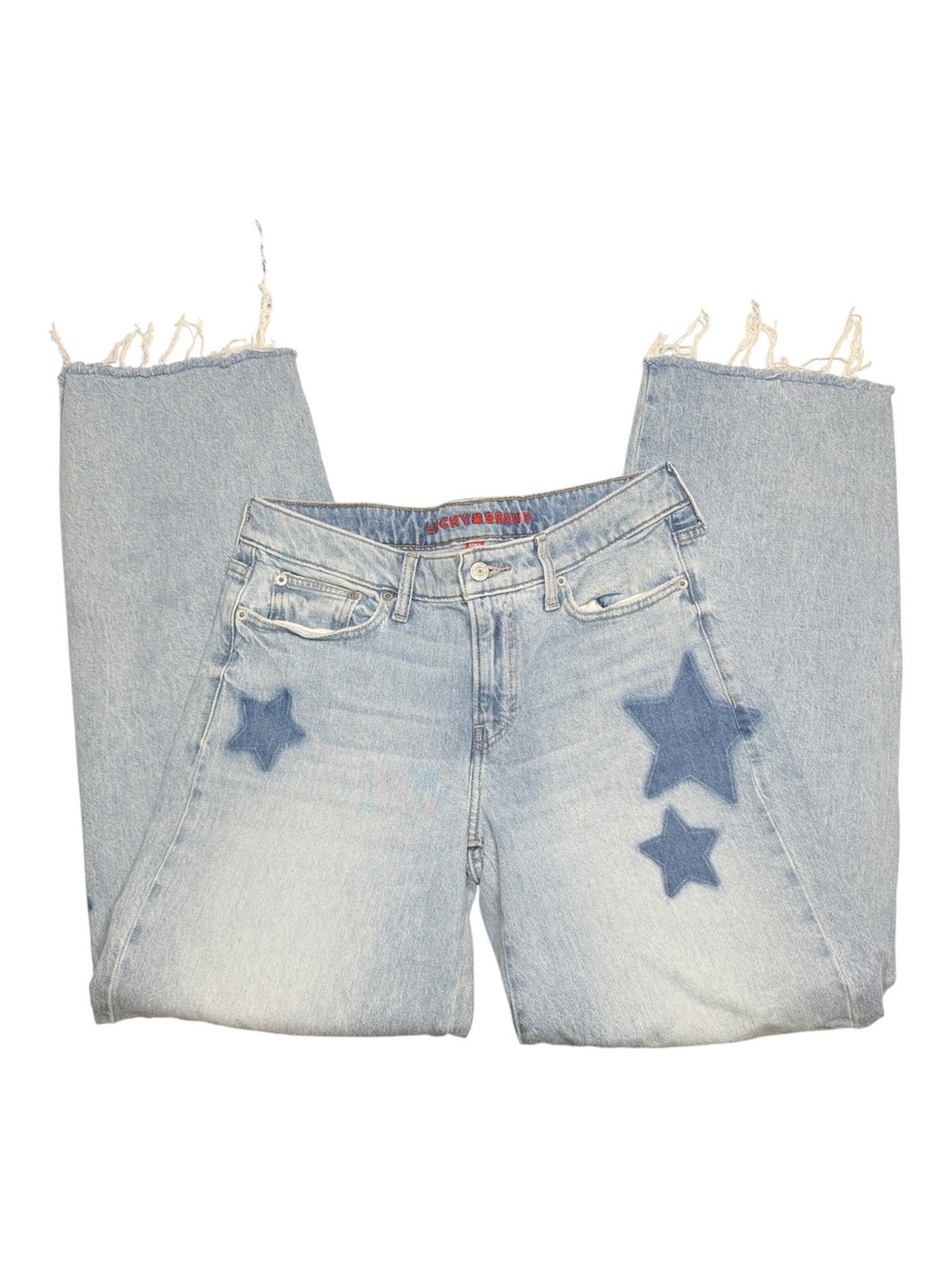 Lucky Brand Star Straight Leg Blue Jeans Size 6 - Picture 3 of 4